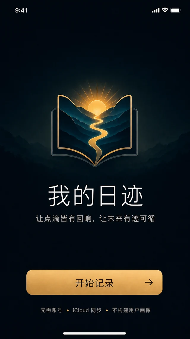 我的日迹 iPhone 首启界面